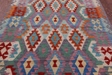 Reversible Kilim Flat Weave Wool On Wool Rug - 5' 1" X 6' 2" - Golden Nile