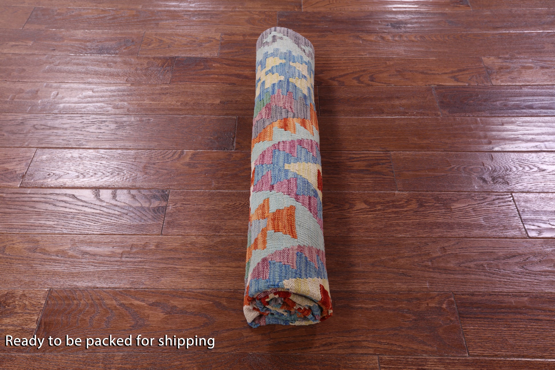 Reversible Kilim Flat Weave Wool On Wool Rug - 5' 1" X 6' 2" - Golden Nile