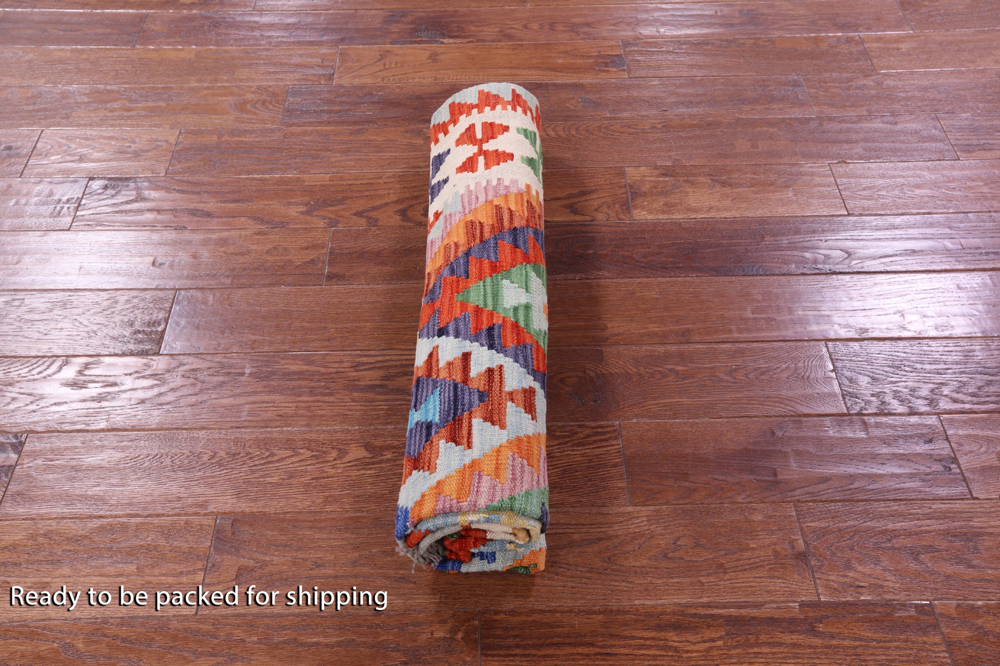 Reversible Kilim Flat Weave Wool On Wool Rug - 5' 1" X 6' 7" - Golden Nile