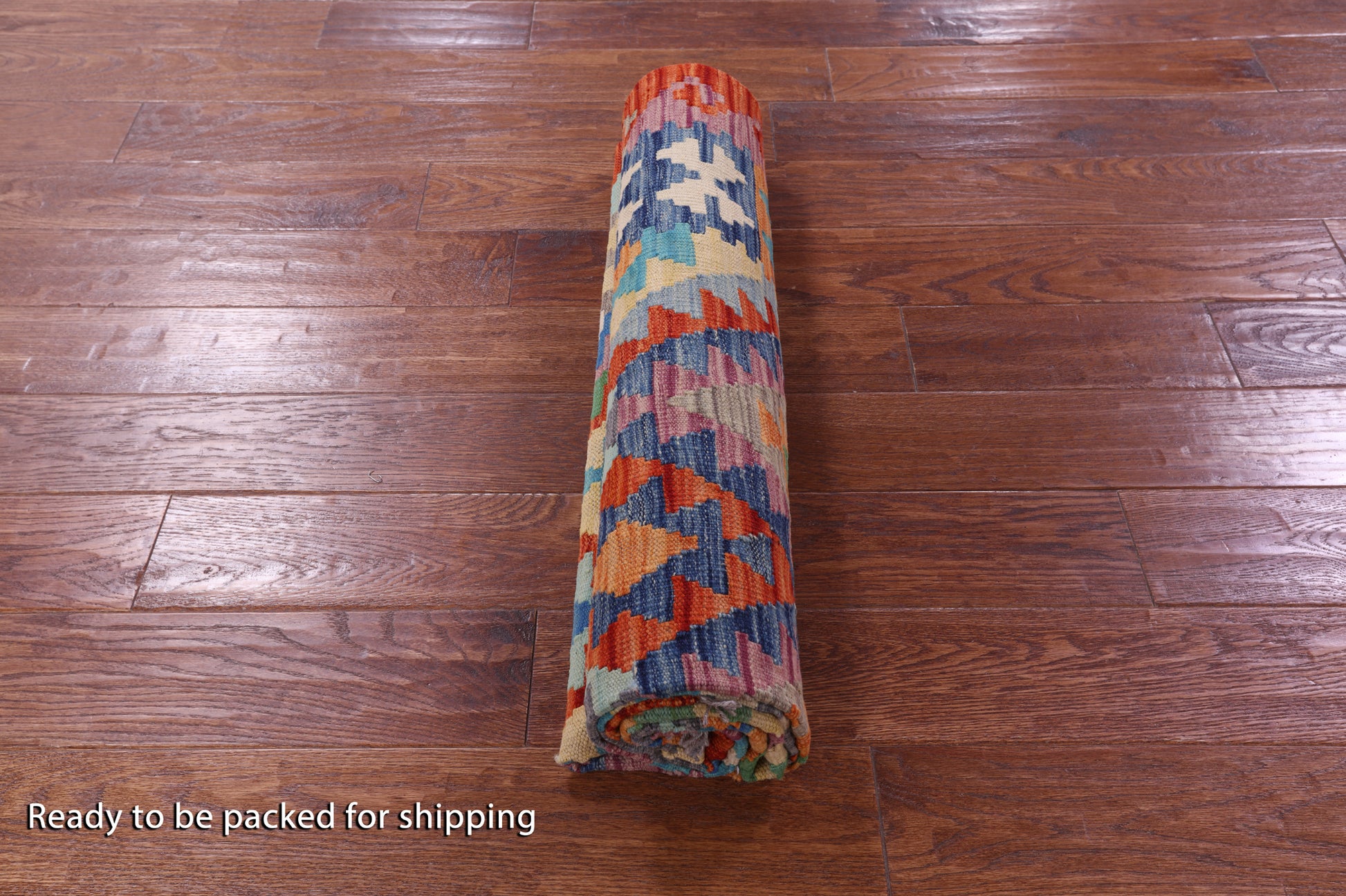 Reversible Kilim Flat Weave Wool On Wool Rug - 5' 1" X 6' 6" - Golden Nile