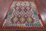 Reversible Kilim Flat Weave Wool On Wool Rug - 5' 1" X 6' 6" - Golden Nile