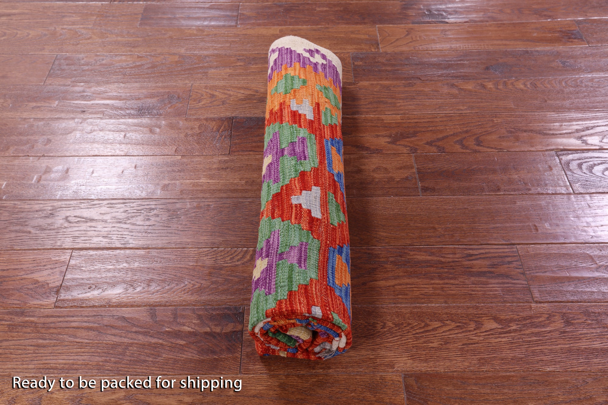 Reversible Kilim Flat Weave Wool On Wool Rug - 4' 10" X 6' 6" - Golden Nile
