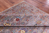 Grey Peshawar Hand Knotted Wool Rug - 8' 3" X 10' 0" - Golden Nile