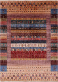 Tribal Persian Gabbeh Hand Knotted Wool Rug - 6' 7" X 9' 4" - Golden Nile