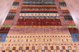 Tribal Persian Gabbeh Hand Knotted Wool Rug - 6' 7" X 9' 4" - Golden Nile