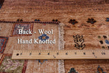 Tribal Persian Gabbeh Hand Knotted Wool Rug - 6' 7" X 9' 4" - Golden Nile