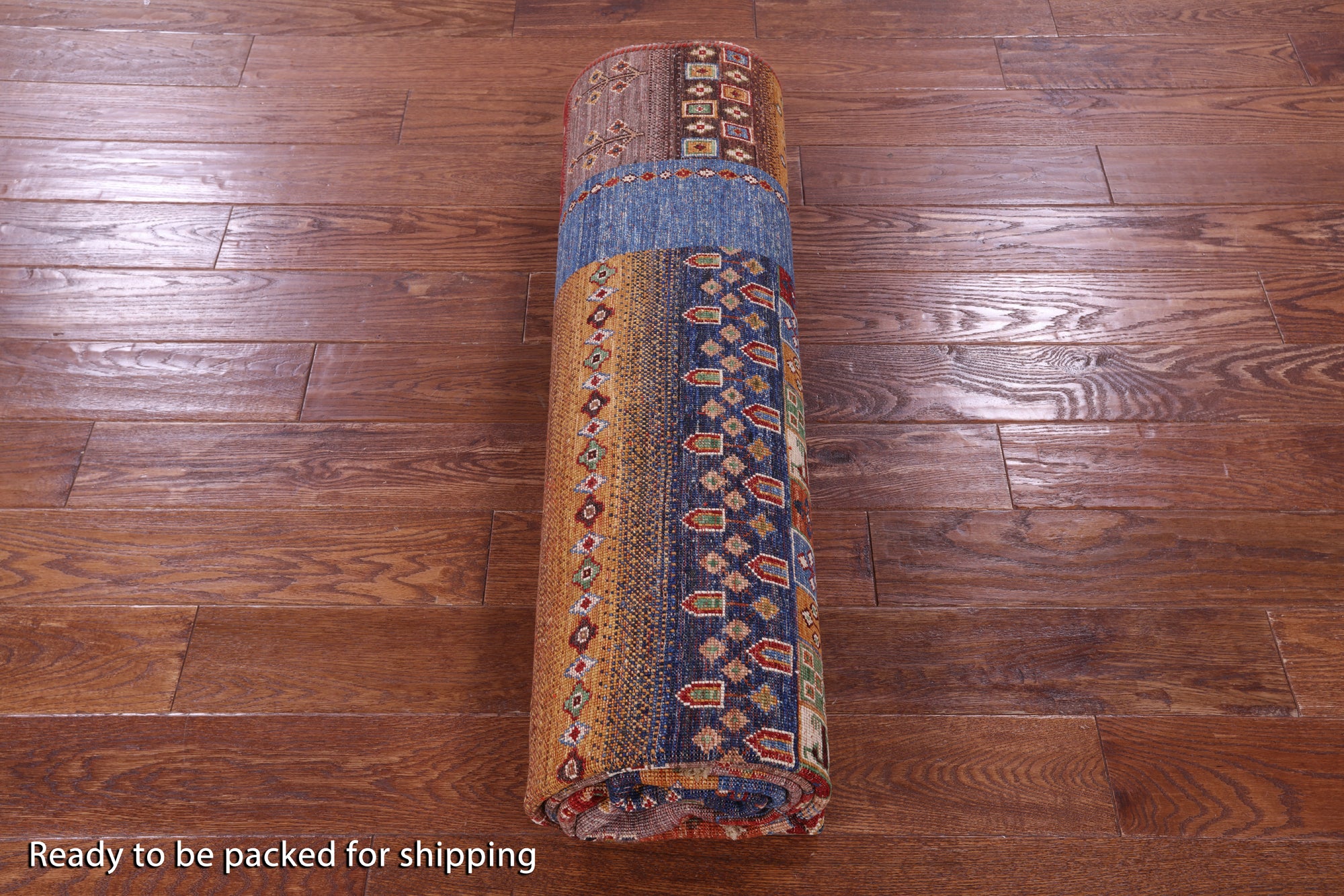 Tribal Persian Gabbeh Hand Knotted Wool Rug - 6' 8" X 9' 9" - Golden Nile