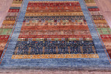 Tribal Persian Gabbeh Hand Knotted Wool Rug - 6' 8" X 9' 9" - Golden Nile