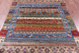 Tribal Persian Gabbeh Hand Knotted Wool Rug - 5' 0" X 6' 11" - Golden Nile