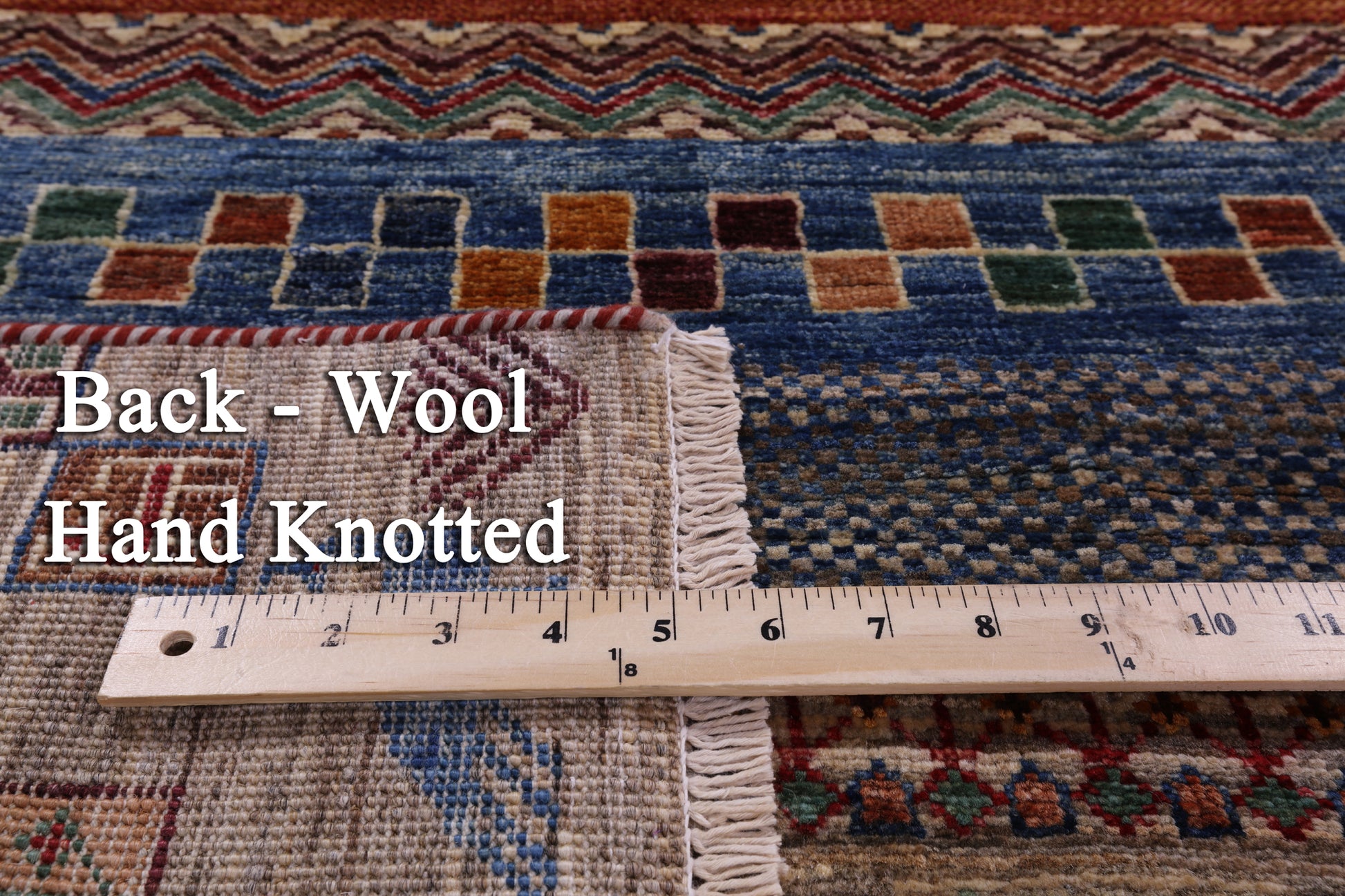Tribal Persian Gabbeh Hand Knotted Wool Rug - 5' 0" X 6' 11" - Golden Nile