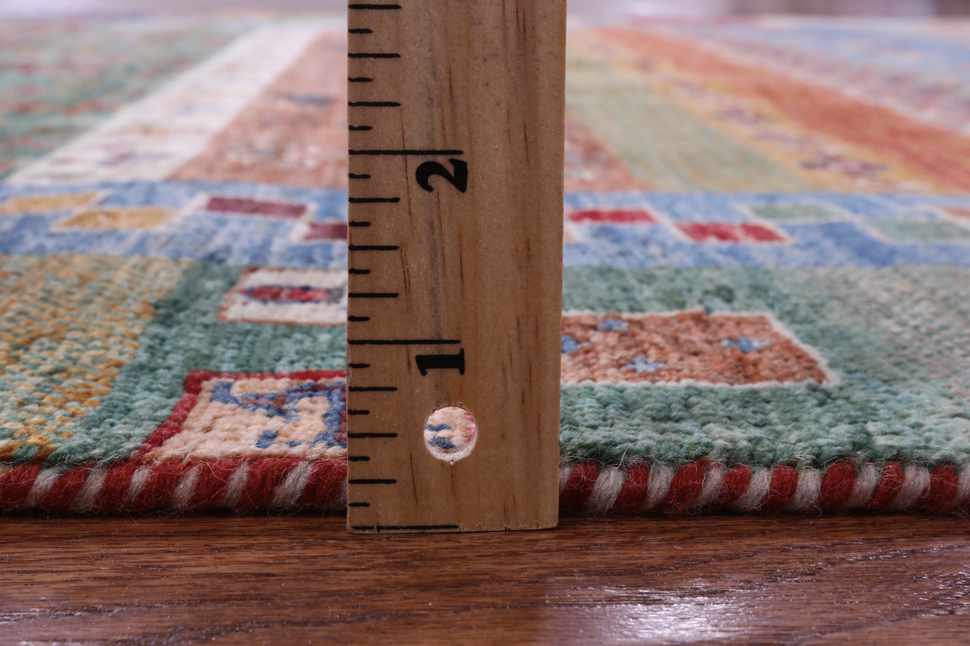 Tribal Persian Gabbeh Hand Knotted Wool Rug - 5' 0" X 6' 11" - Golden Nile