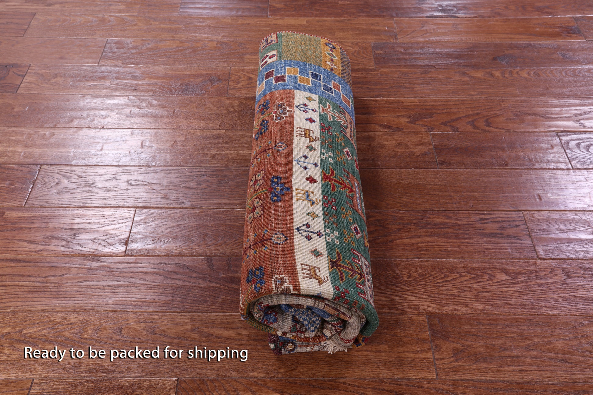 Tribal Persian Gabbeh Hand Knotted Wool Rug - 5' 0" X 6' 11" - Golden Nile