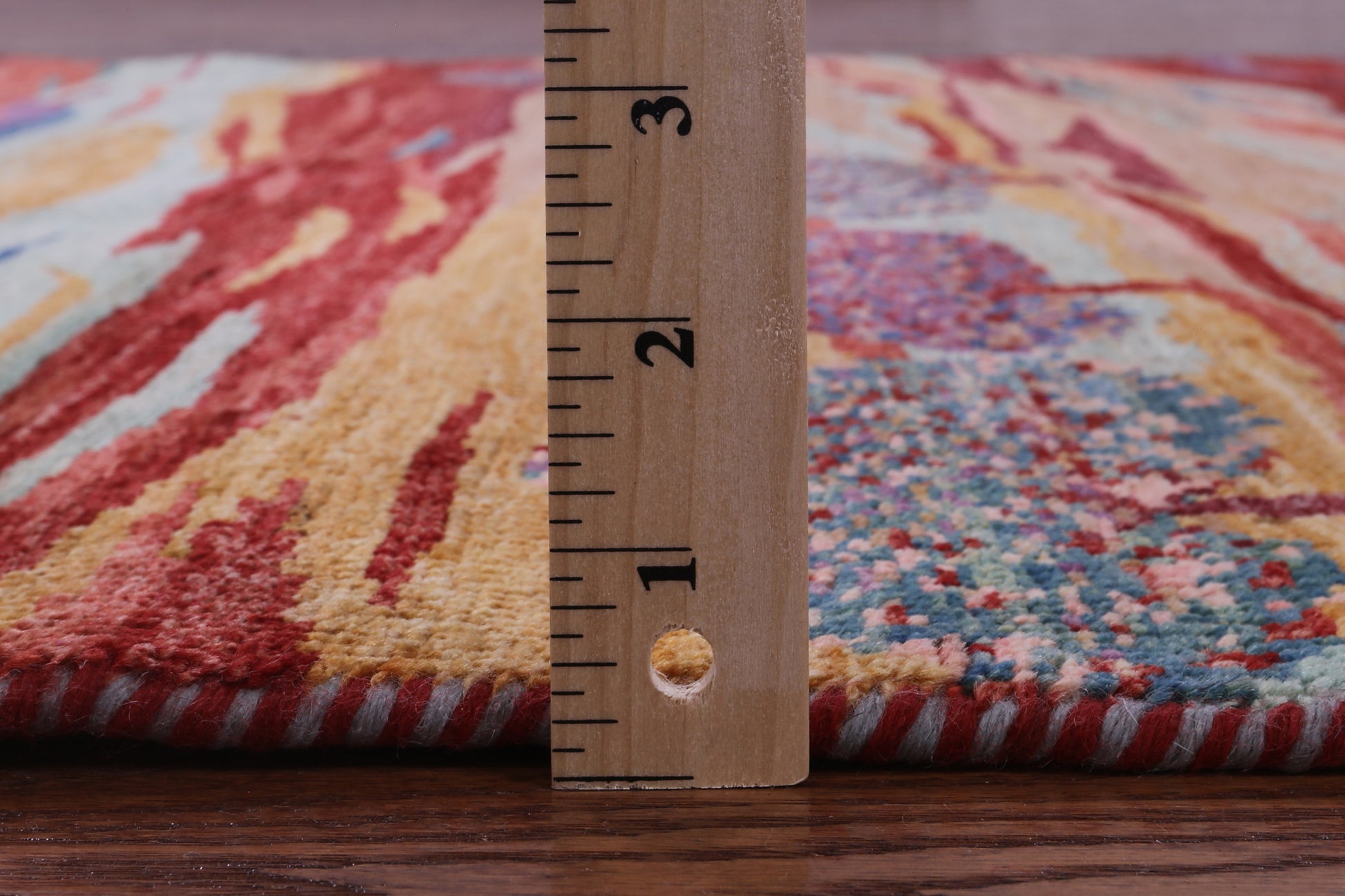 Tribal Persian Gabbeh Hand Knotted Wool Rug - 4' 0" X 5' 11" - Golden Nile
