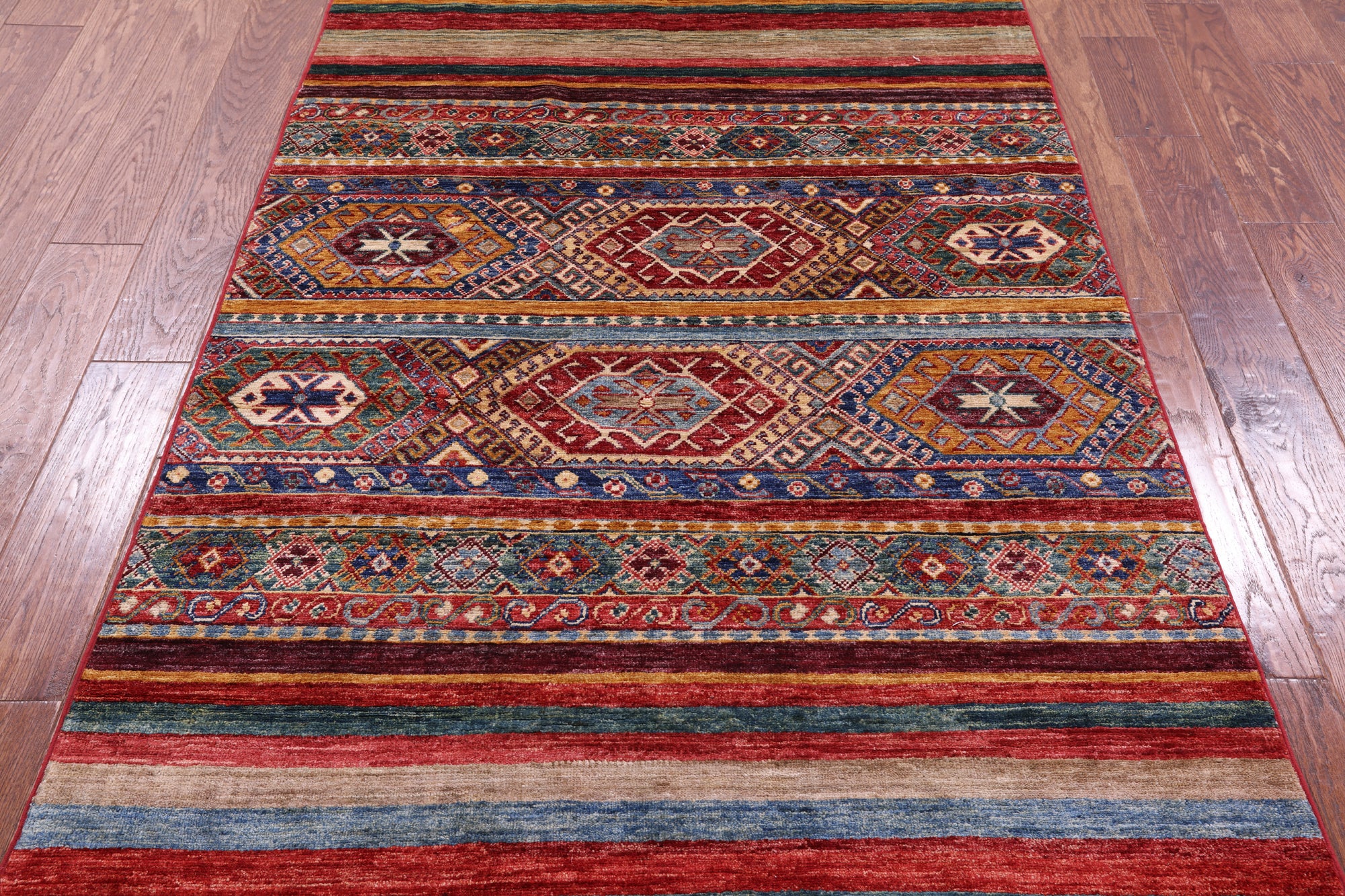 Khorjin Persian Gabbeh Hand Knotted Wool Rug - 3' 11" X 6' 4" - Golden Nile
