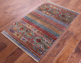 Khorjin Persian Gabbeh Handmade Wool Rug - 2' 7" X 4' 2" - Golden Nile