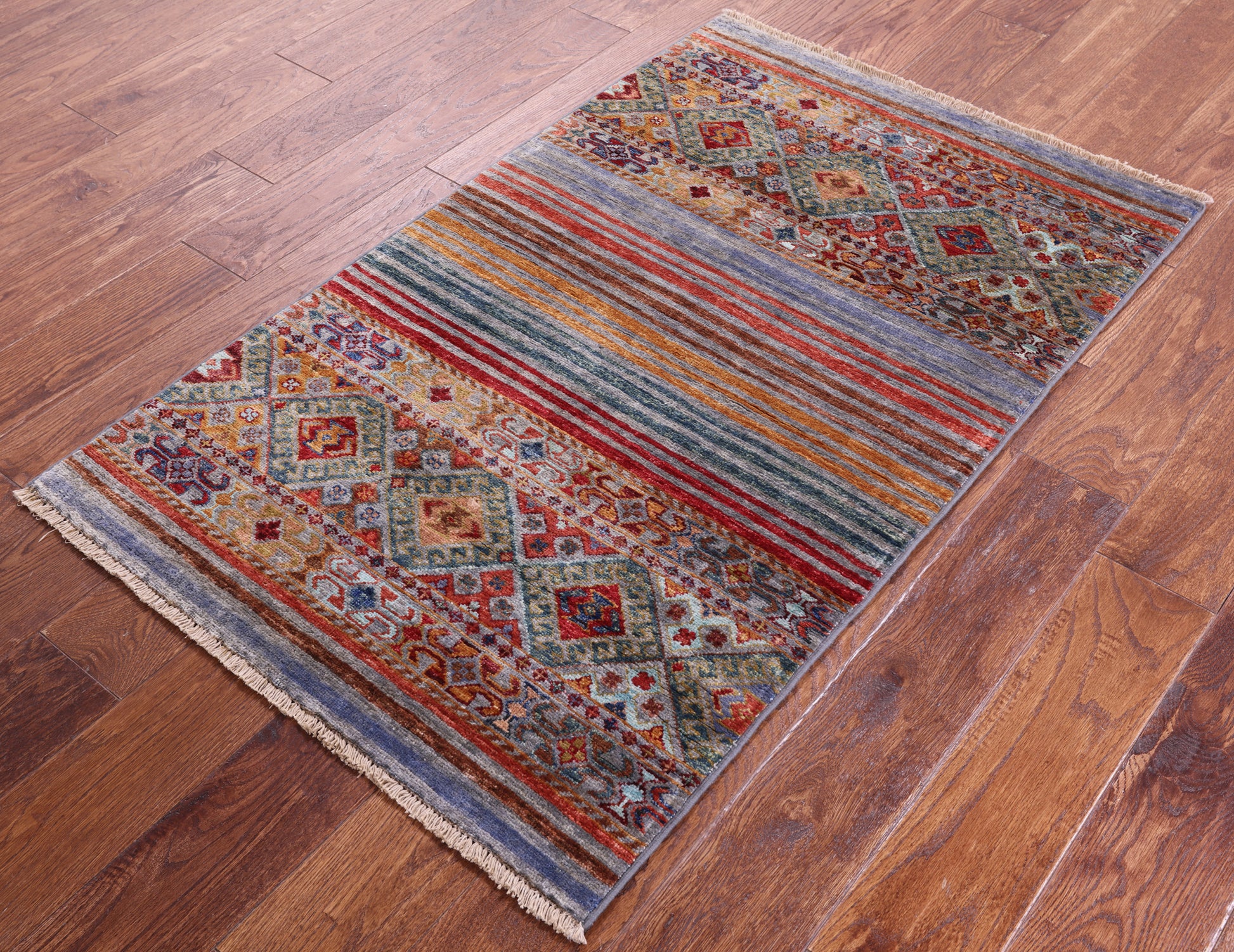 Khorjin Persian Gabbeh Handmade Wool Rug - 2' 7" X 4' 2" - Golden Nile