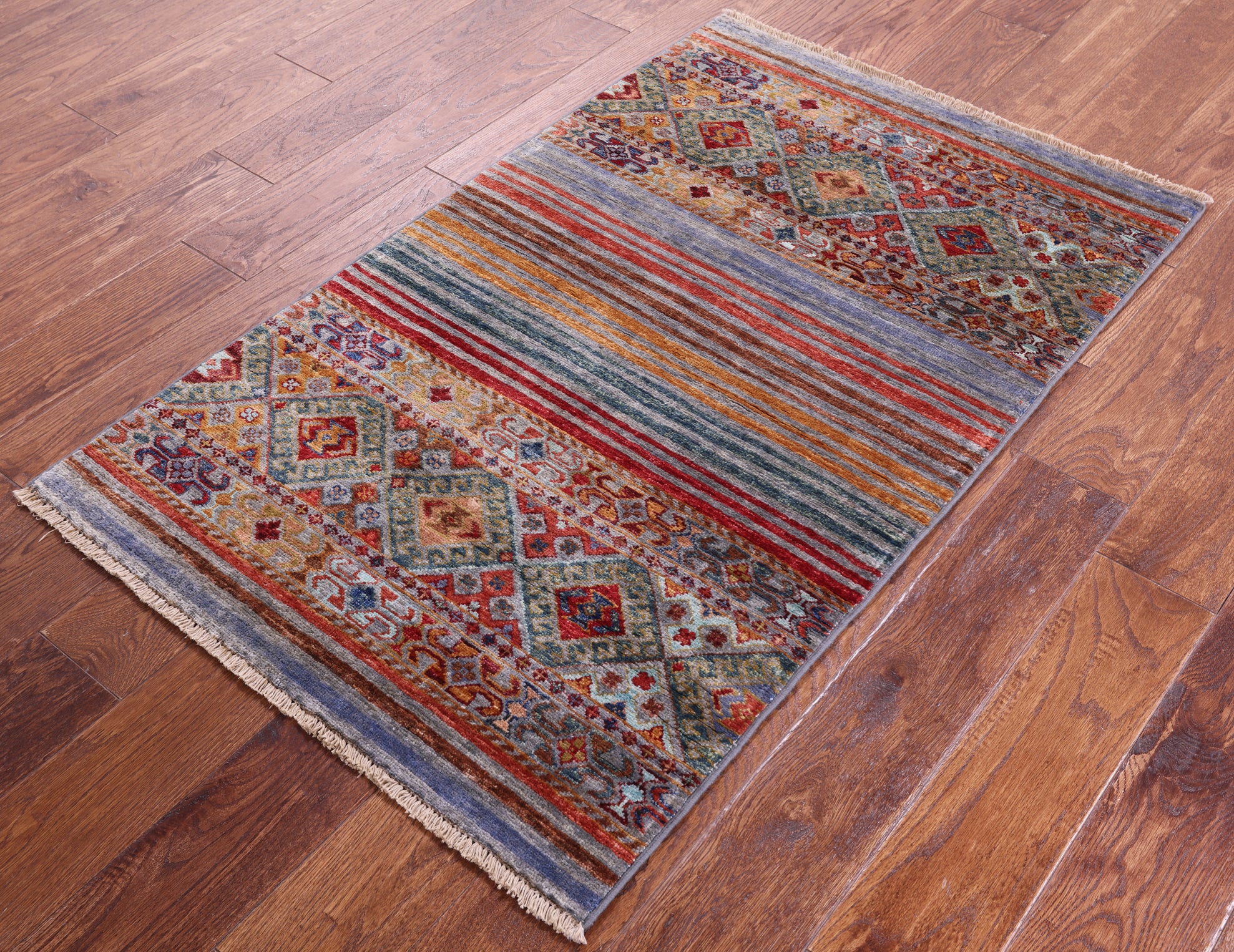 Khorjin Persian Gabbeh Handmade Wool Rug - 2' 7" X 4' 2" - Golden Nile