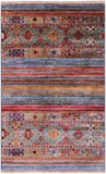 Khorjin Persian Gabbeh Hand Knotted Wool Rug - 2' 8" X 4' 3" - Golden Nile