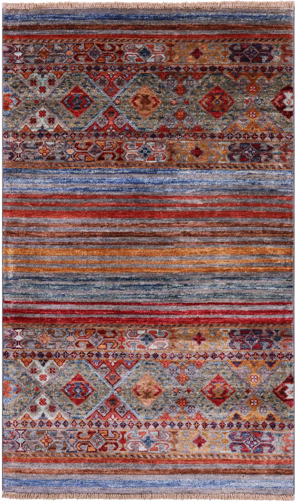 Khorjin Persian Gabbeh Handmade Wool Rug - 2' 7" X 4' 3" - Golden Nile