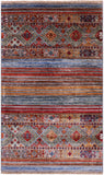 Khorjin Persian Gabbeh Handmade Wool Rug - 2' 7" X 4' 3" - Golden Nile