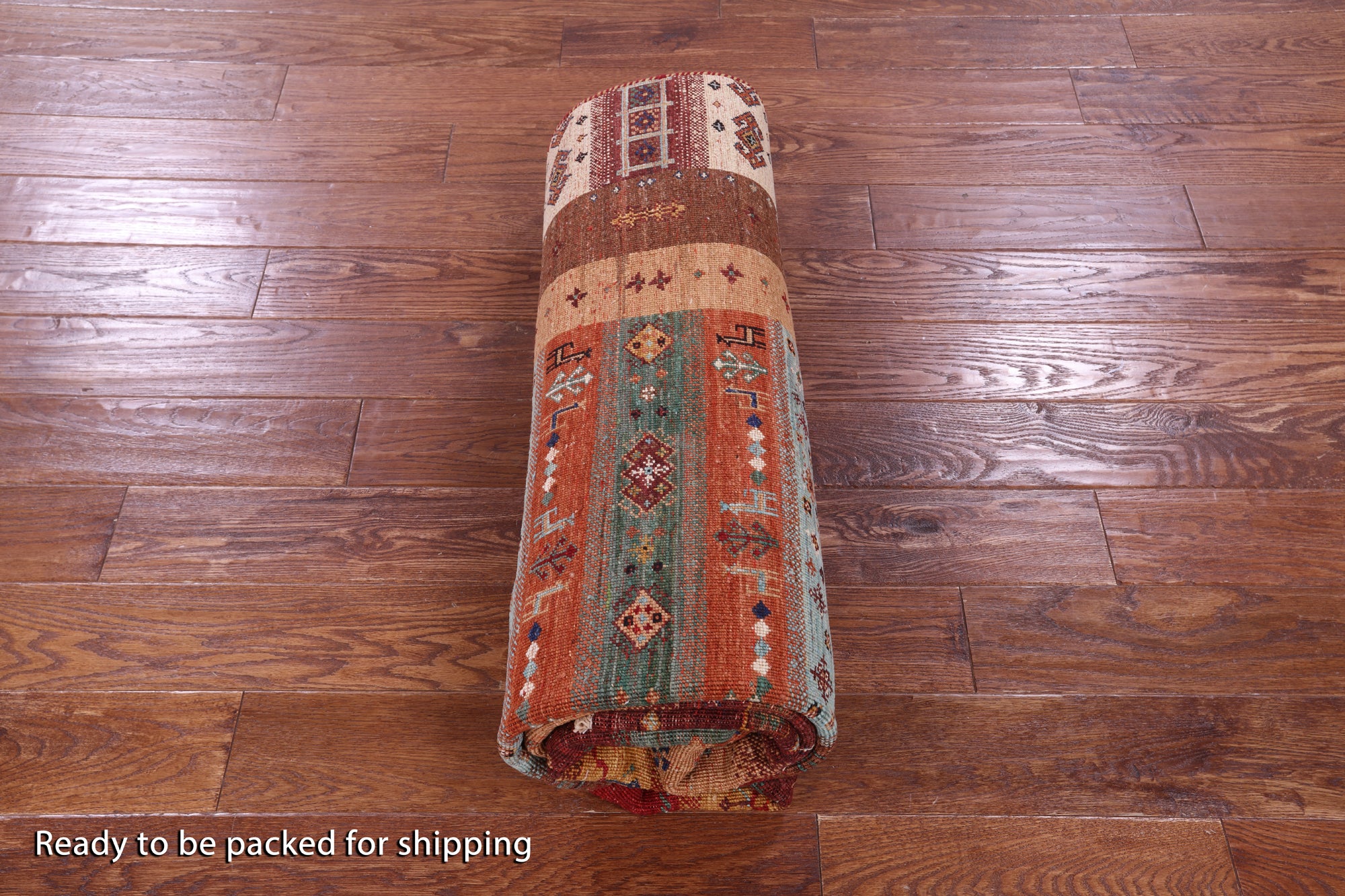 Tribal Persian Gabbeh Hand Knotted Wool Rug - 5' 8" X 8' 1" - Golden Nile