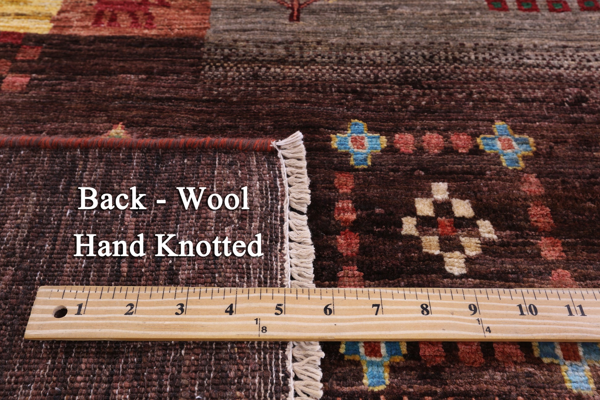 Tribal Persian Gabbeh Hand Knotted Wool Rug - 5' 6" X 8' 1" - Golden Nile