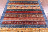 Tribal Persian Gabbeh Hand Knotted Wool Rug - 5' 9" X 7' 10" - Golden Nile