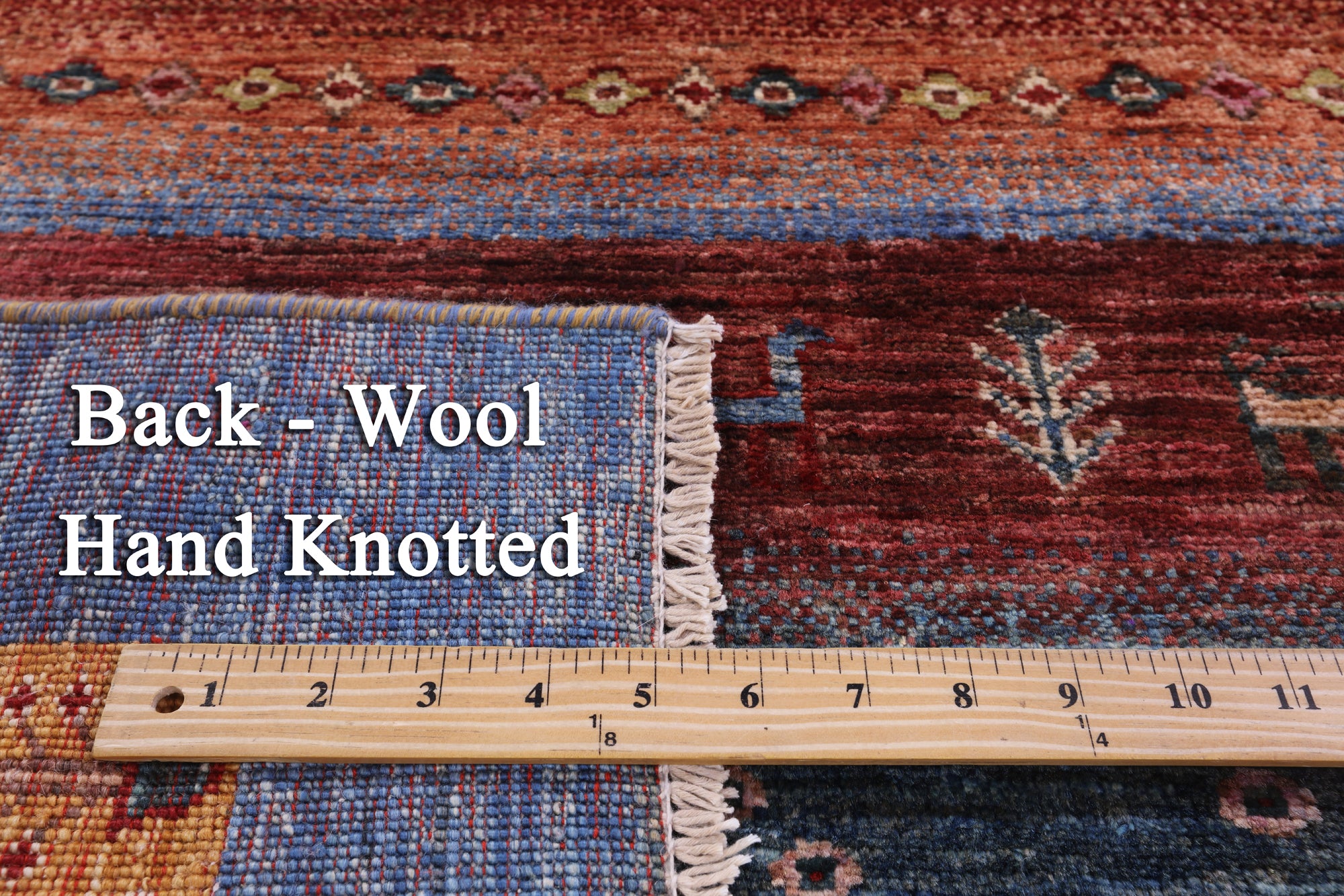 Tribal Persian Gabbeh Hand Knotted Wool Rug - 5' 9" X 7' 10" - Golden Nile
