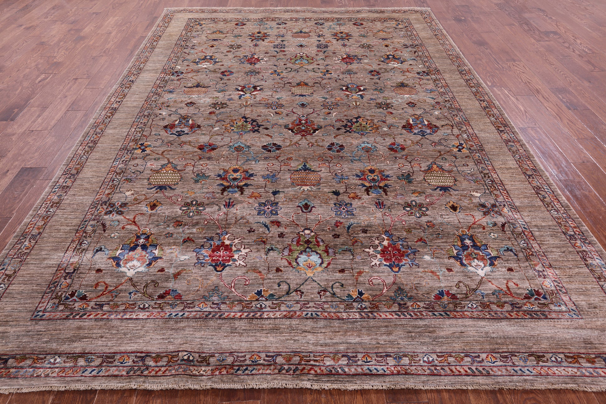 Peshawar Handmade Wool Rug - 8' 0" X 11' 4" - Golden Nile