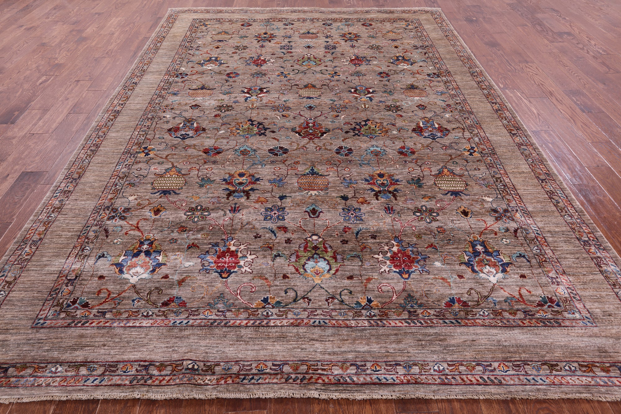 Peshawar Handmade Wool Rug - 8' 0" X 11' 4" - Golden Nile