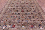 Peshawar Handmade Wool Rug - 8' 0" X 11' 4" - Golden Nile