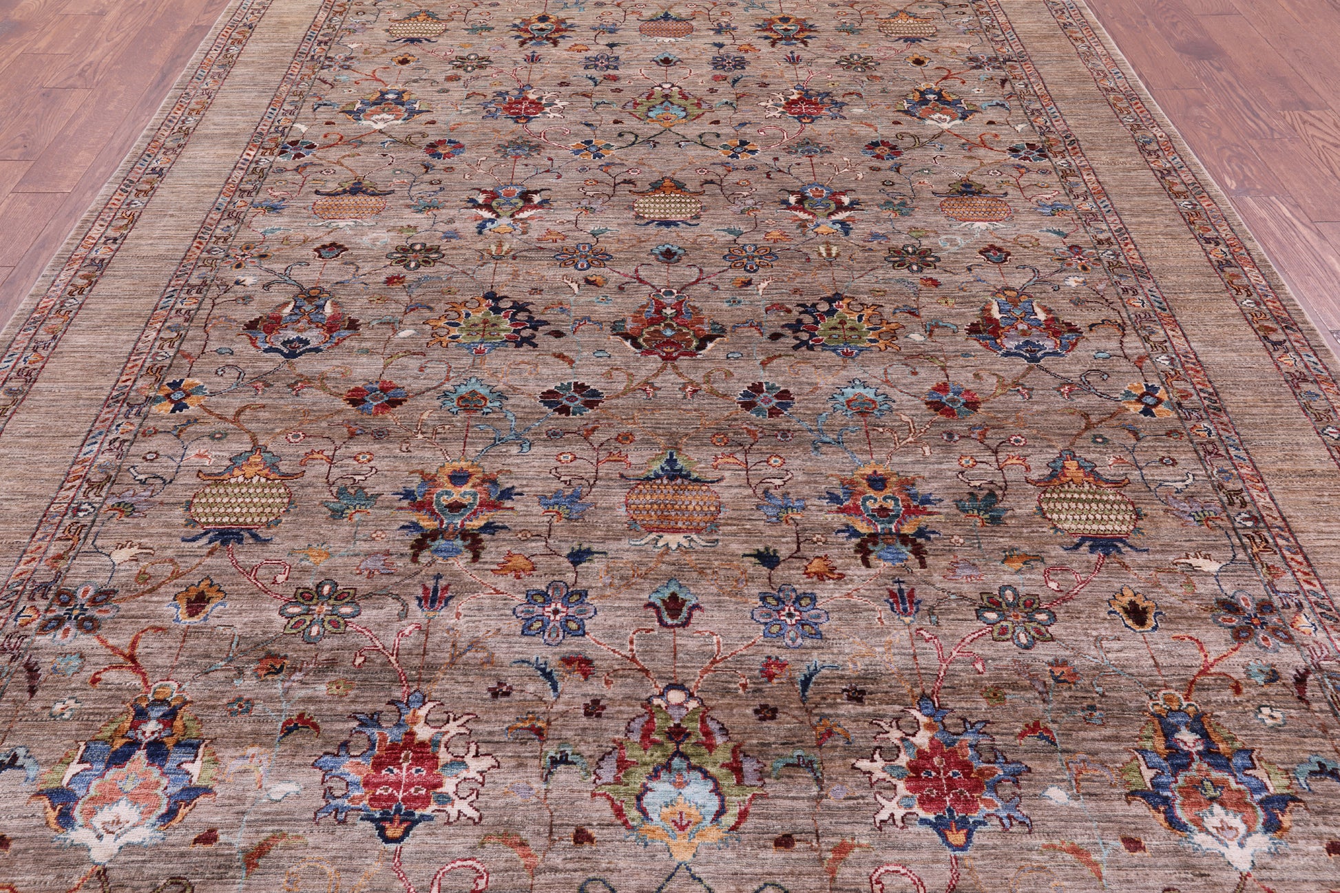 Peshawar Handmade Wool Rug - 8' 0" X 11' 4" - Golden Nile