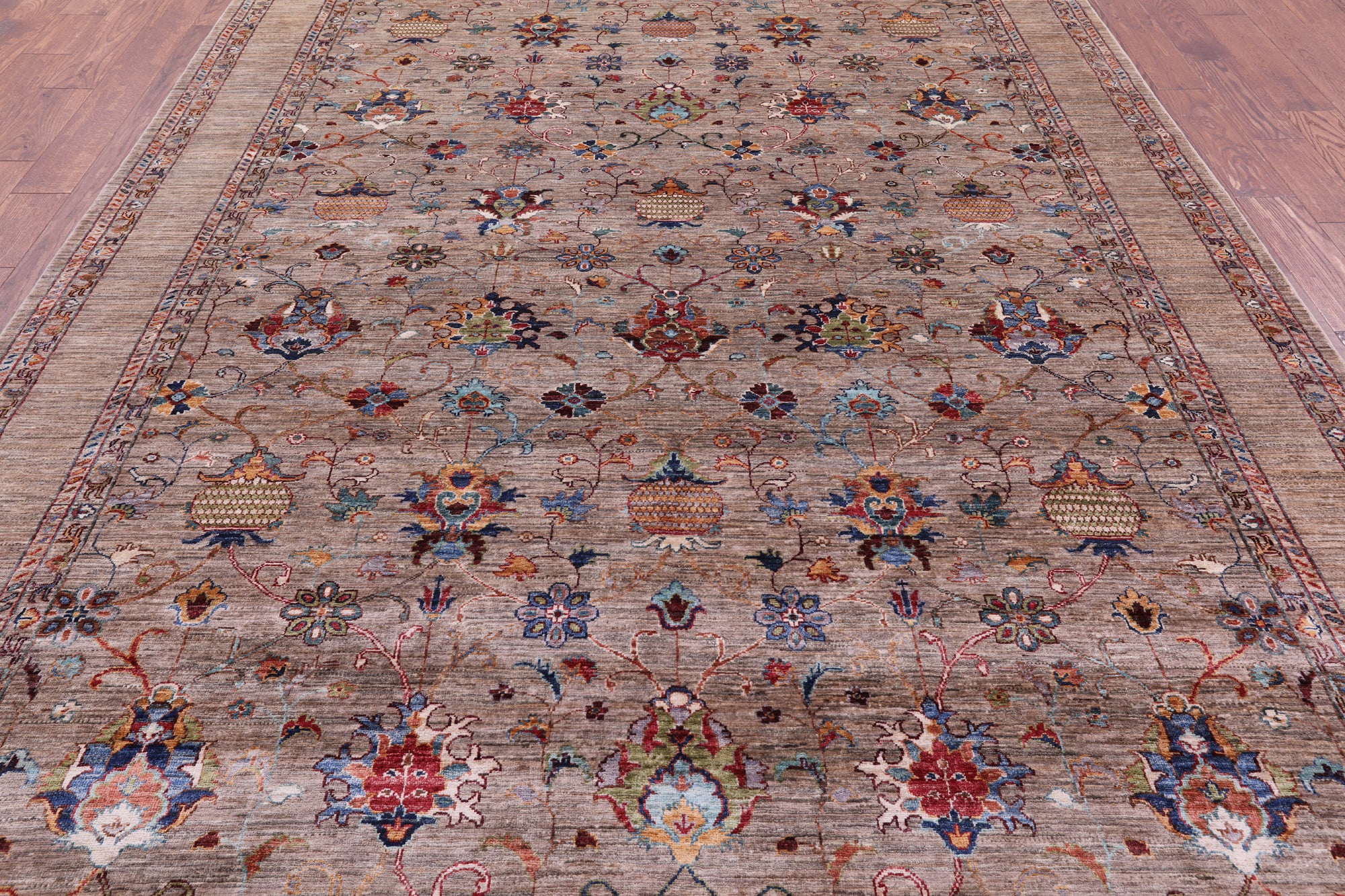 Peshawar Handmade Wool Rug - 8' 0" X 11' 4" - Golden Nile