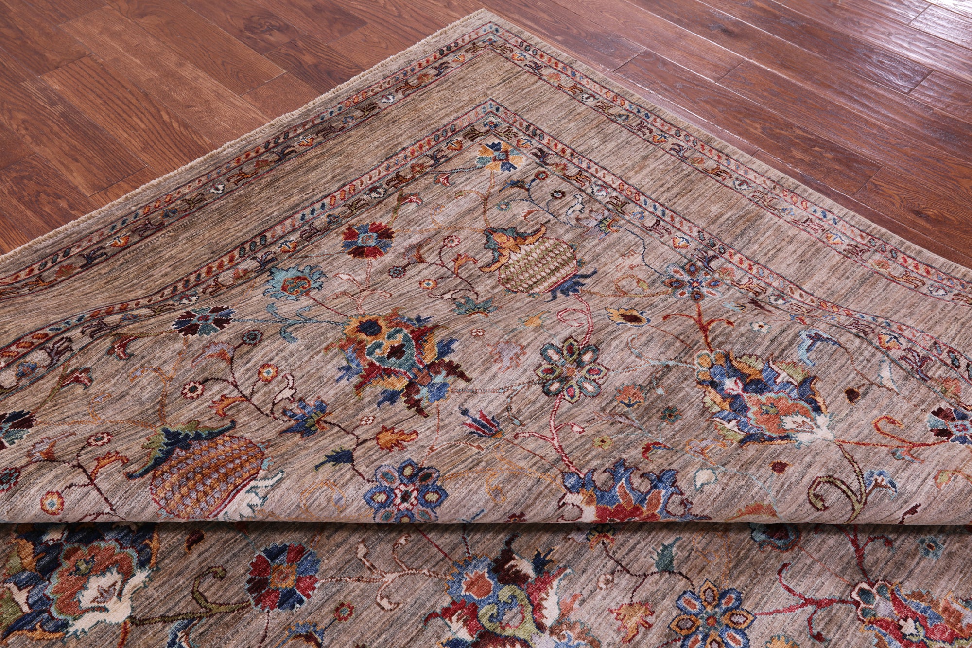 Peshawar Handmade Wool Rug - 8' 0" X 11' 4" - Golden Nile