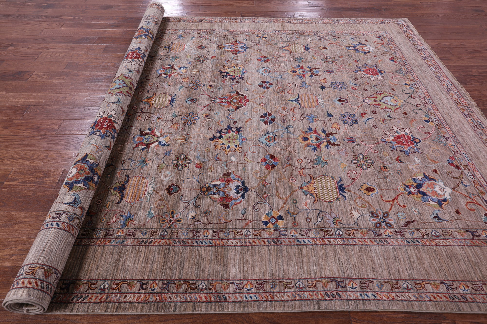 Peshawar Handmade Wool Rug - 8' 0" X 11' 4" - Golden Nile