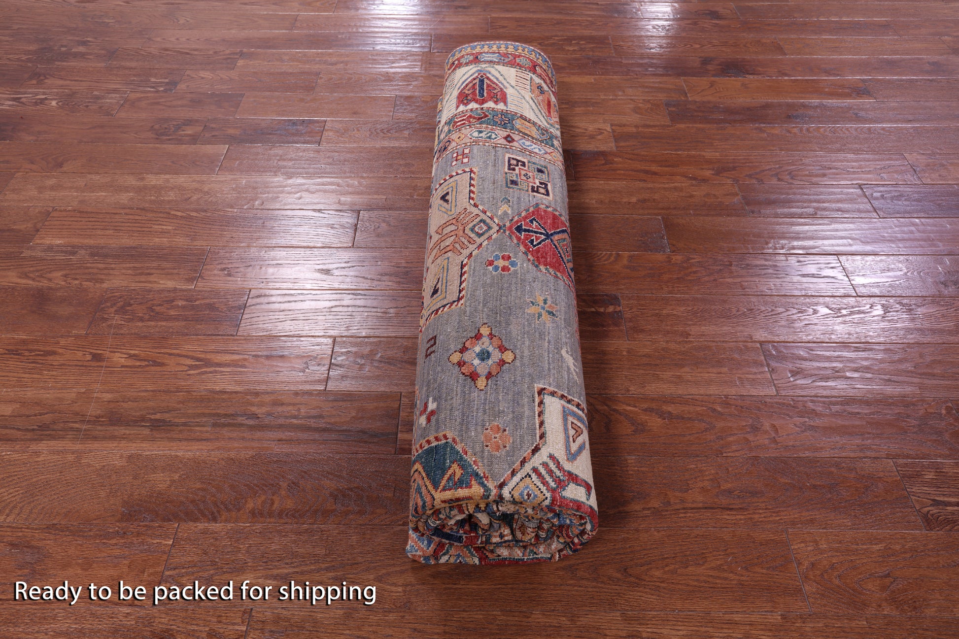 Super Kazak Handmade Wool Rug - 8' 5" X 11' 7" - Golden Nile