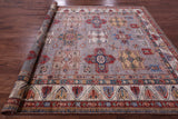 Super Kazak Handmade Wool Rug - 8' 5" X 11' 7" - Golden Nile