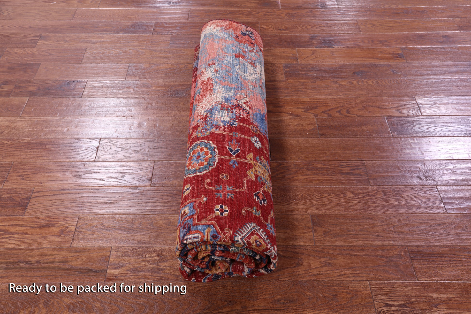 Abstract Contemporary Handmade Wool Rug - 8' 0" X 9' 7" - Golden Nile