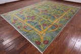 William Morris Handmade Wool Area Rug - 9' 10" X 13' 3" - Golden Nile