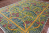 William Morris Handmade Wool Area Rug - 9' 10" X 13' 3" - Golden Nile