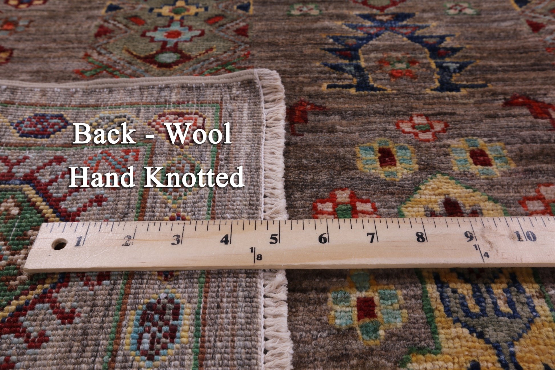 Turkmen Ersari Hand Knotted Wool Rug - 5' 0" X 6' 8" - Golden Nile