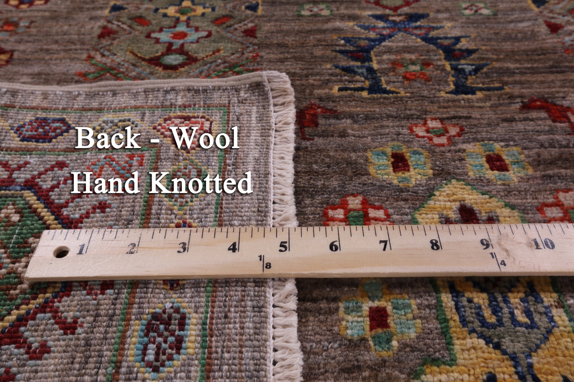 Turkmen Ersari Hand Knotted Wool Rug - 5' 0" X 6' 8" - Golden Nile