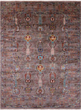 Peshawar Hand Knotted Wool Rug - 5' 9" X 7' 9" - Golden Nile