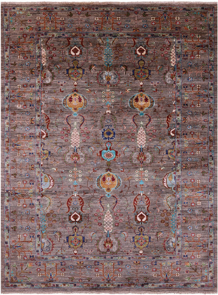 Peshawar Hand Knotted Wool Rug - 5' 9" X 7' 9" - Golden Nile