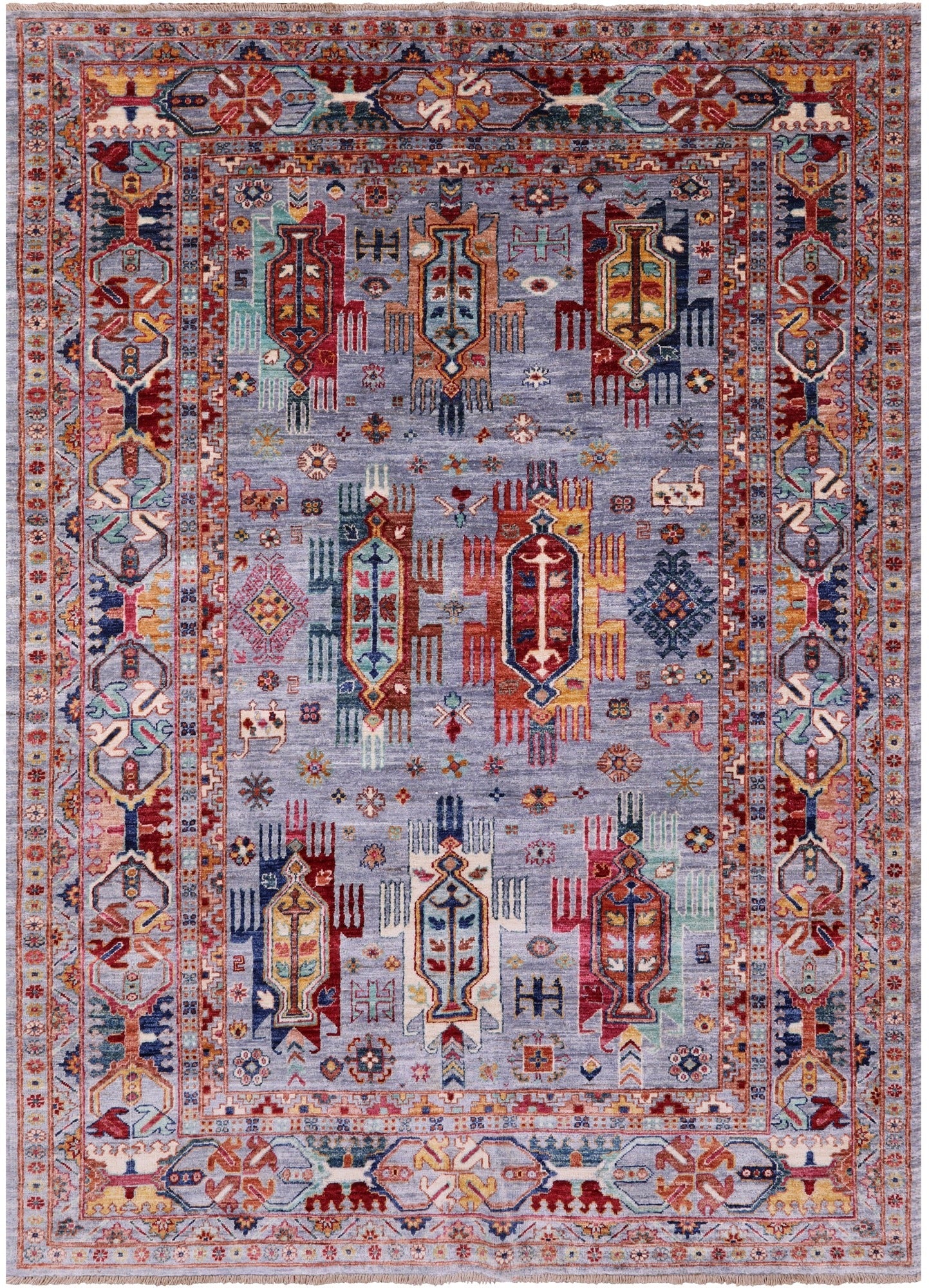 Persian Fine Serapi Hand Knotted Wool Rug - 5' 8" X 7' 10" - Golden Nile