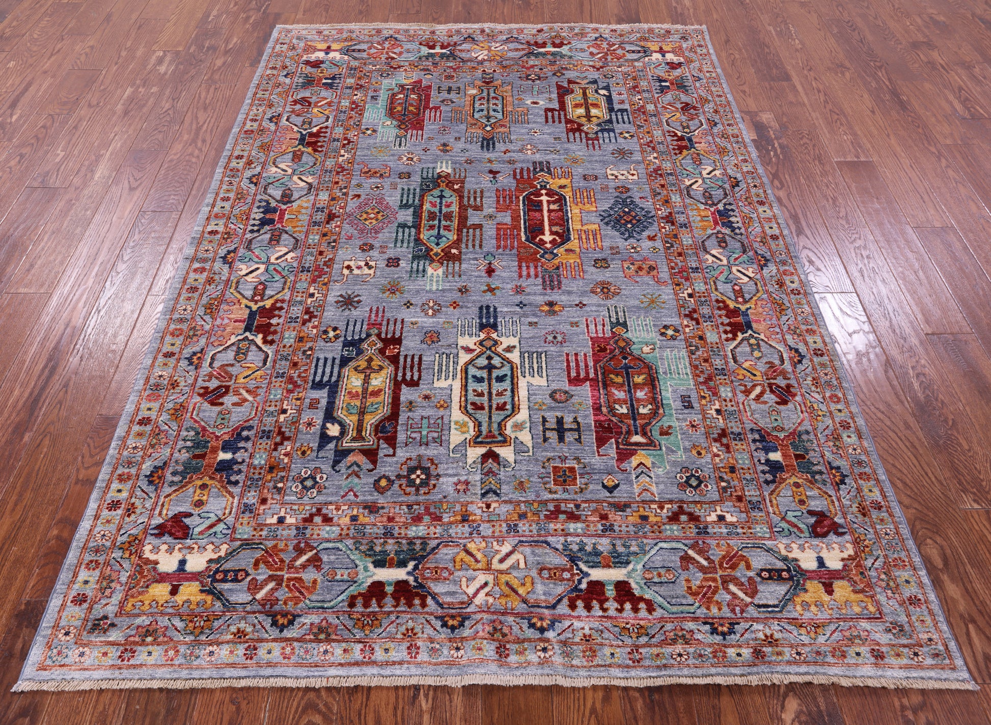 Persian Fine Serapi Hand Knotted Wool Rug - 5' 8" X 7' 10" - Golden Nile