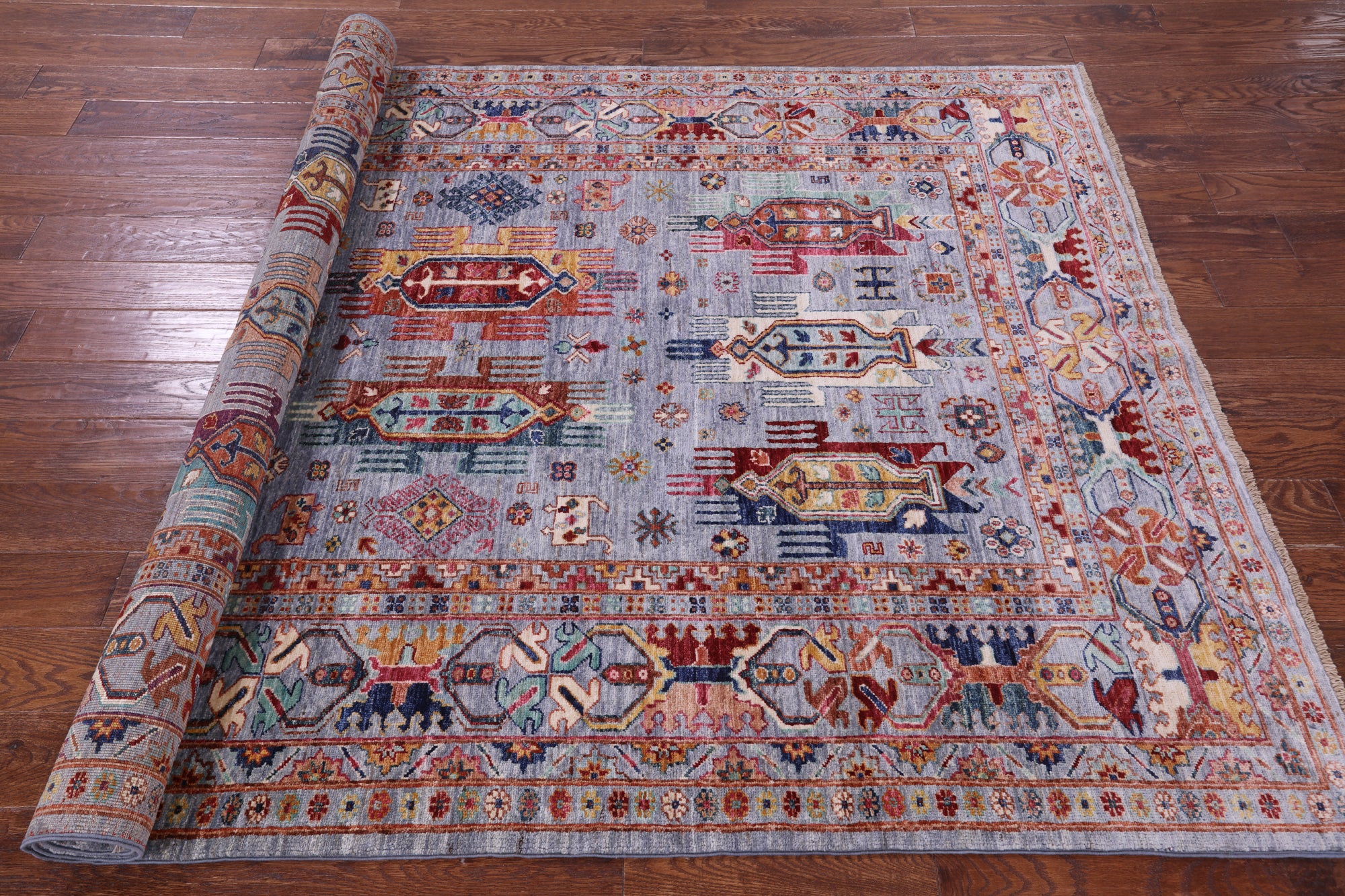 Persian Fine Serapi Hand Knotted Wool Rug - 5' 8" X 7' 10" - Golden Nile