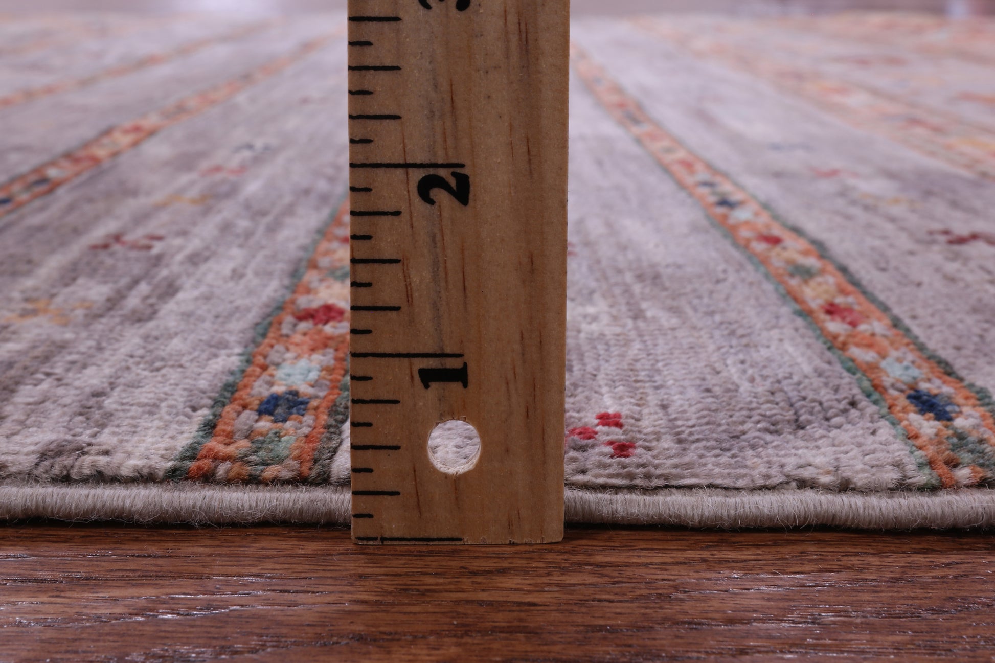 Tribal Persian Gabbeh Hand Knotted Wool Rug - 5' 1" X 6' 7" - Golden Nile