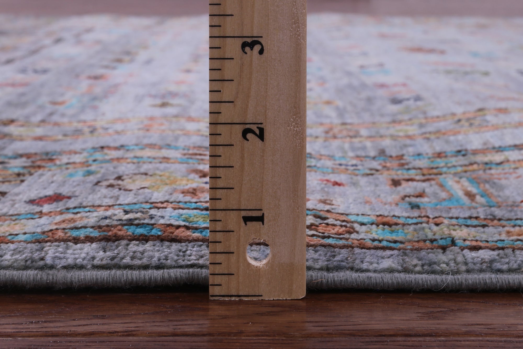 Grey Tribal Persian Gabbeh Handmade Wool Rug - 5' 1" X 6' 8" - Golden Nile