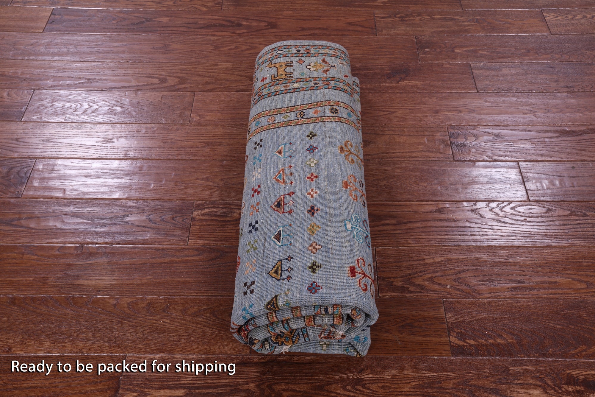Grey Tribal Persian Gabbeh Handmade Wool Rug - 5' 1" X 6' 8" - Golden Nile